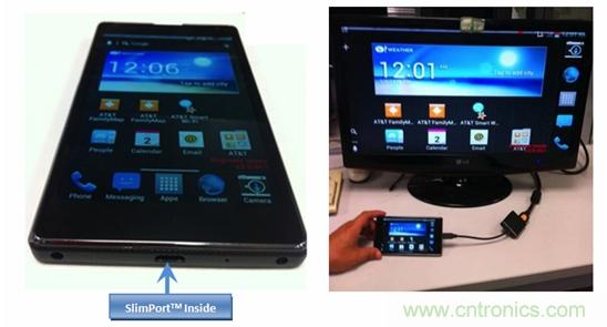 采用SlimPort接口技術(shù)的新一代Google Nexus手機(jī)樣機(jī)。