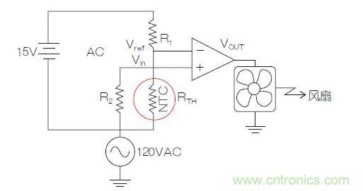 測溫電橋電路。