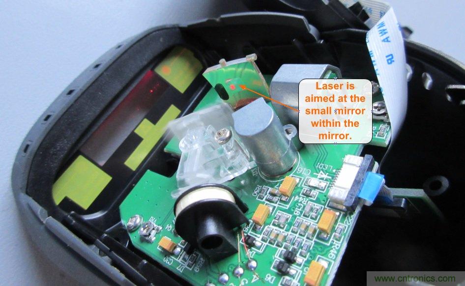 拆解45美元的藍(lán)牙無線條碼掃描槍，發(fā)現(xiàn)里面鏡中有鏡