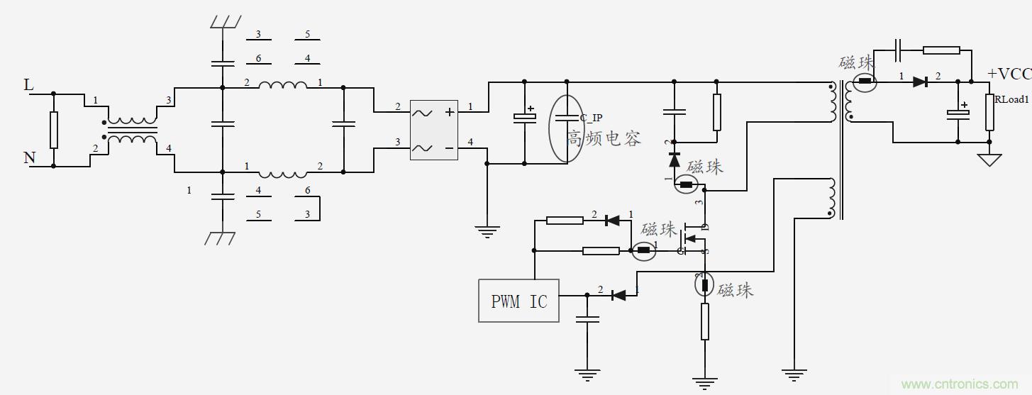 如何改善開關(guān)電源電路的EMI特性？
