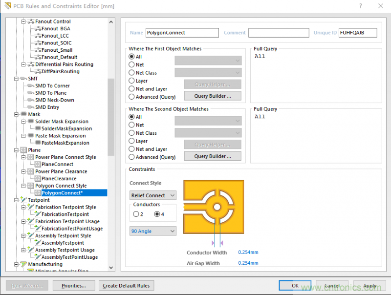 如何引腳接地十字焊盤，過孔完全接地?