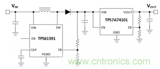 TPS61391升壓變換器，為電容麥克風(fēng)提供48V超低噪聲幻象電源