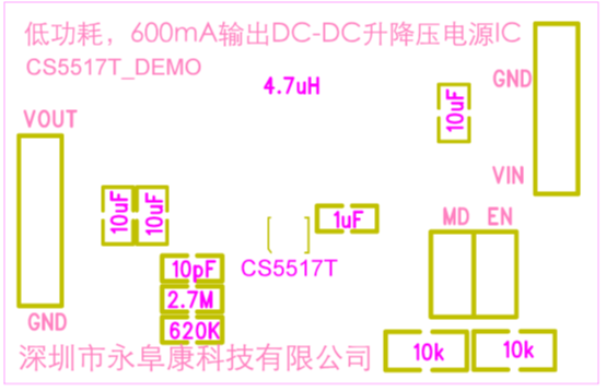 如何運(yùn)用升降壓芯片CS5517實(shí)現(xiàn)鋰電池穩(wěn)定輸出3.3V/3.6V（1.2-5V）的電壓？