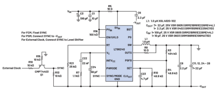 噪聲敏感負(fù)電壓軌有救了！反相降壓 - 升壓方案登場